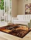 Bistro Lounge Collection Area Rug -  Affogato Square Brown  lifestyle 47