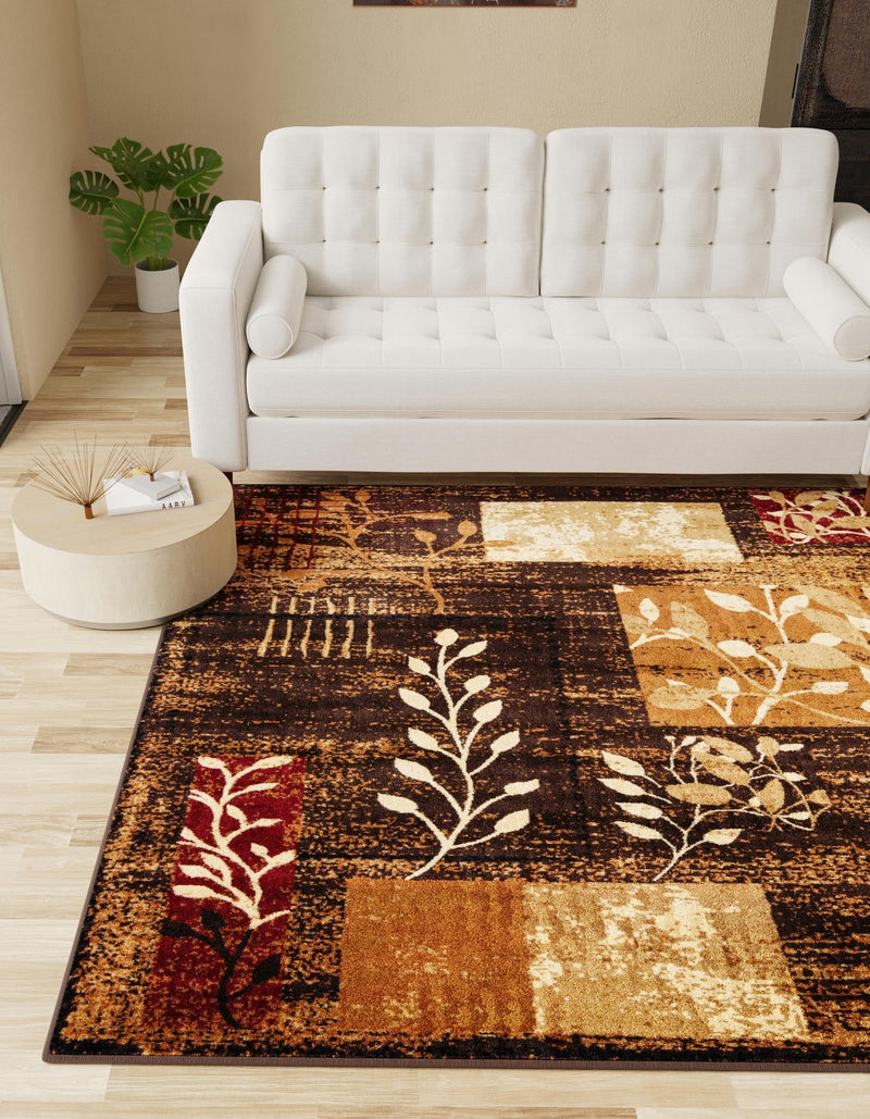 Bistro Lounge Collection Area Rug -  Affogato Square Brown  lifestyle 55