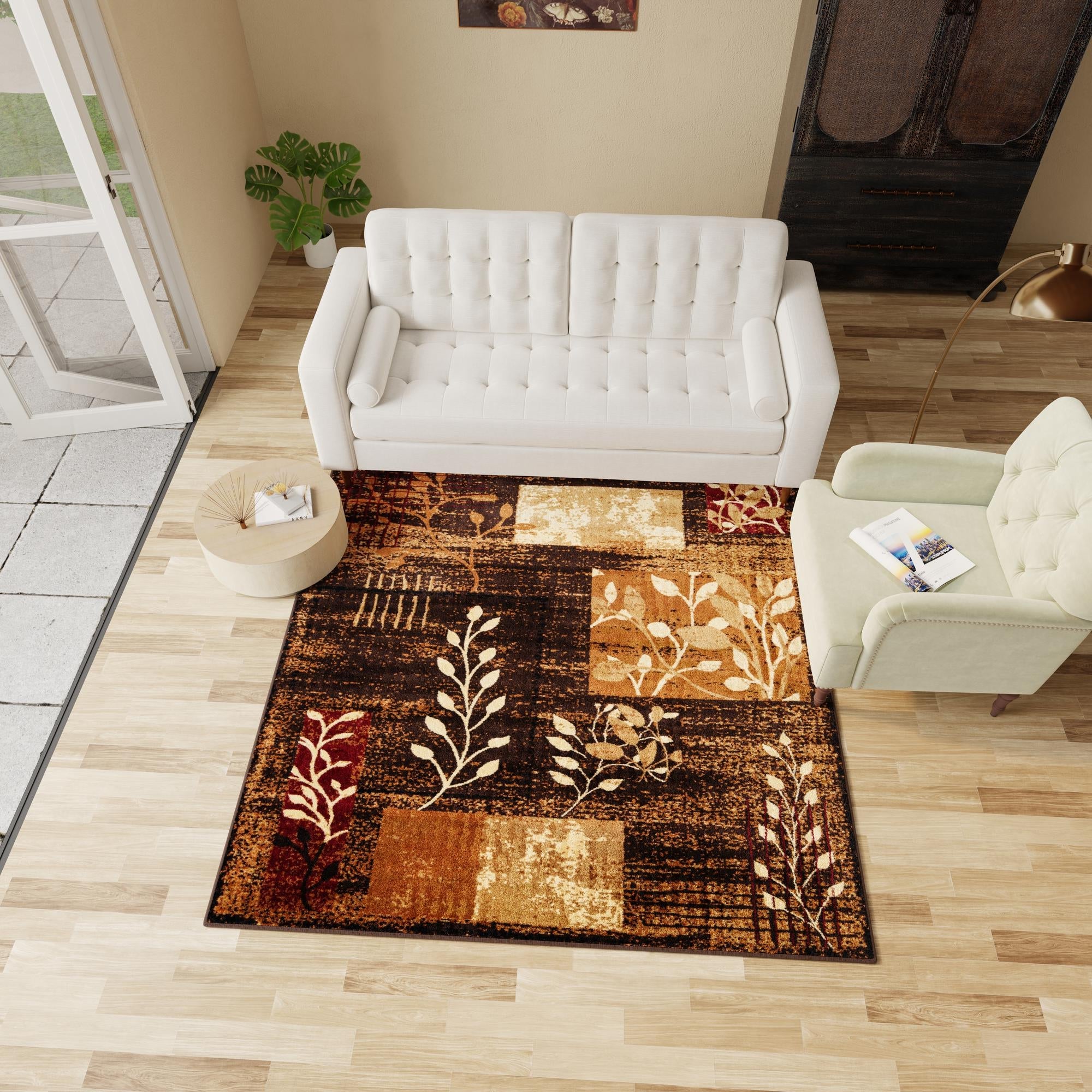 Bistro Lounge Collection Area Rug -  Affogato