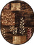 Bistro Lounge Collection Area Rug -  Affogato Oval Brown  lifestyle 33