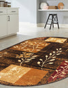 Bistro Lounge Collection Area Rug -  Affogato Oval Brown  lifestyle 49