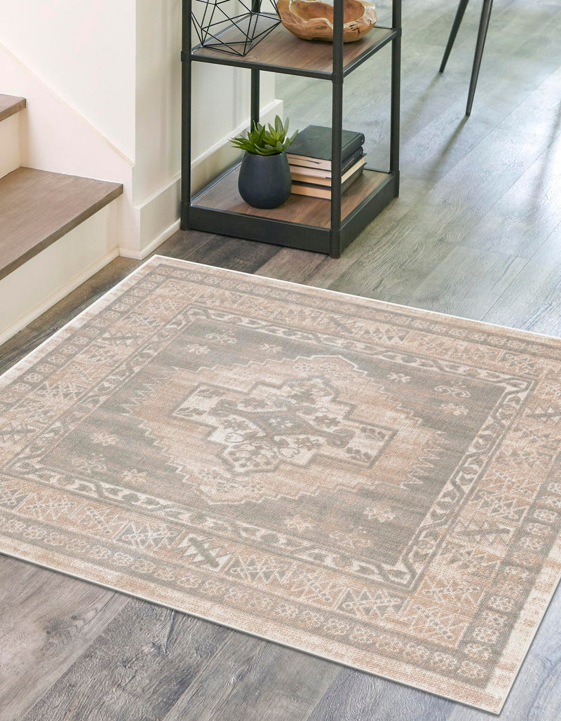 Savannah Series Collection Area Rug -  Augusta (Mink) Square Mink  lifestyle 21