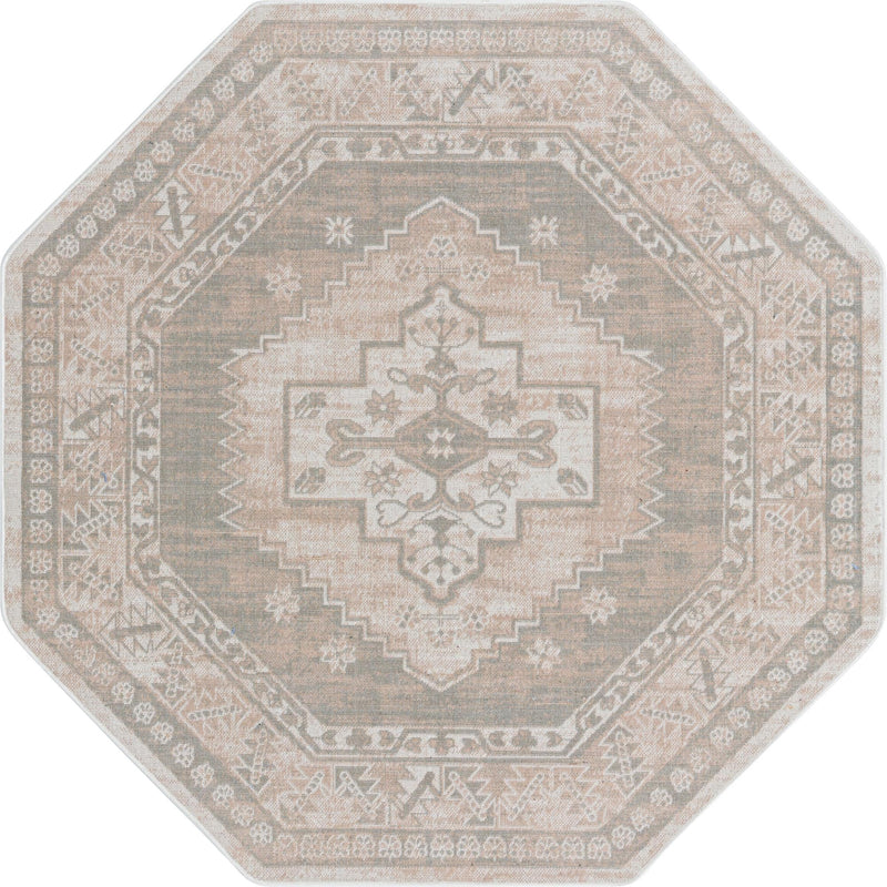 Savannah Series Collection Area Rug -  Augusta (Mink) Octagon Mink  lifestyle 17