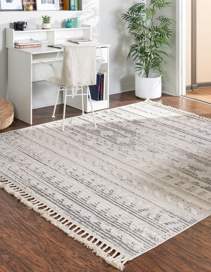 Sierra Sands Collection Area Rug -  Sahara Square Sandy Beige  lifestyle 23