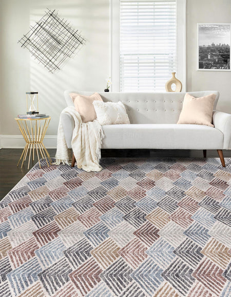 Geo Garden Lattice Collection Area Rug -  Casablanca