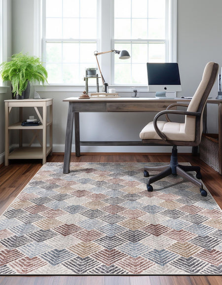 Geo Garden Lattice Collection Area Rug -  Casablanca