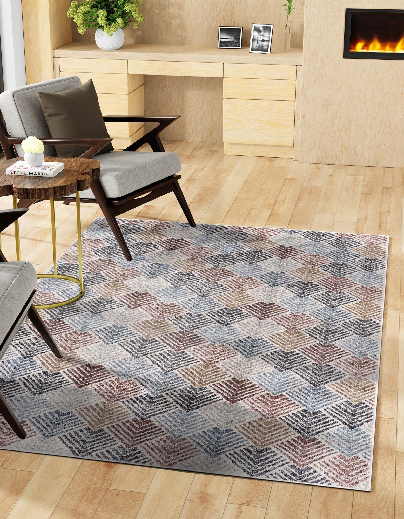 Geo Garden Lattice Collection Area Rug -  Casablanca