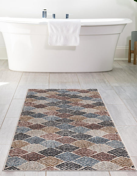 Geo Garden Lattice Collection Area Rug -  Casablanca