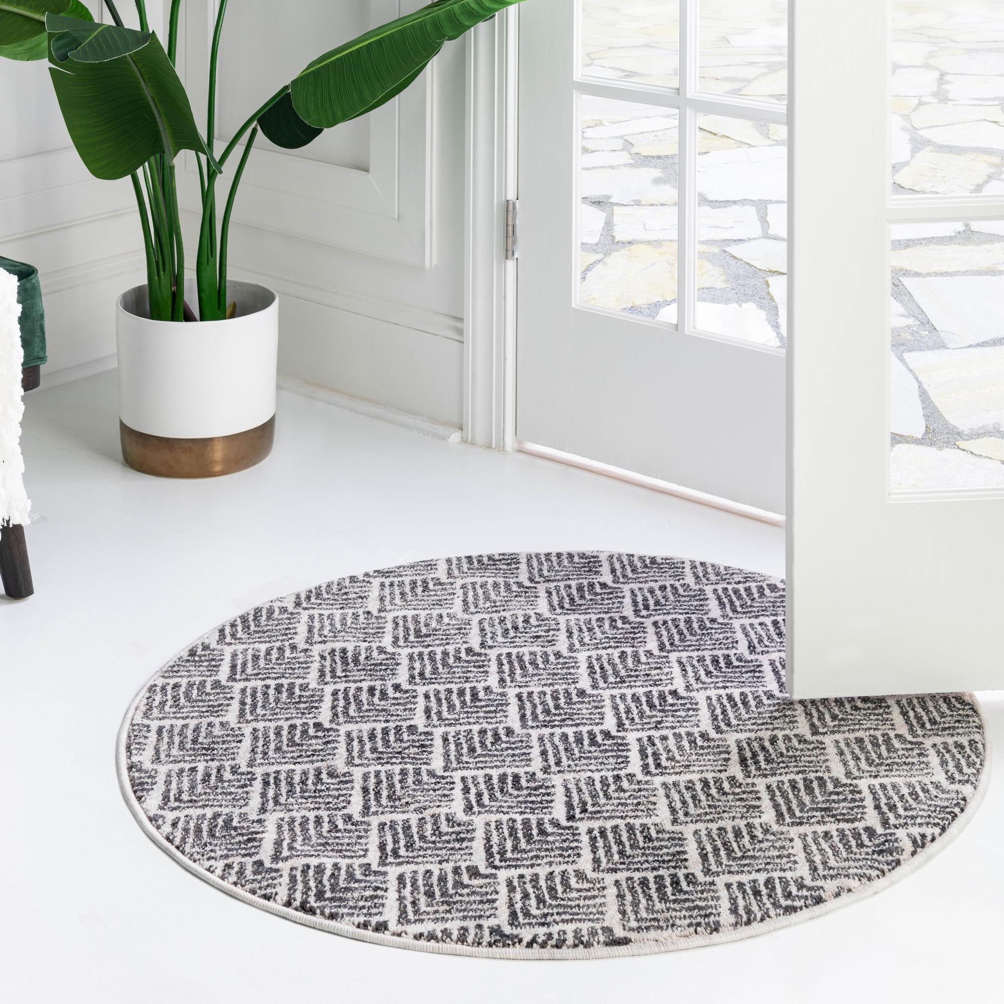 Geo Garden Lattice Collection Area Rug -  Casablanca