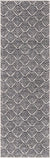 Geo Garden Lattice Collection Area Rug -  Casablanca Runner Charcoal Ivory  lifestyle 44