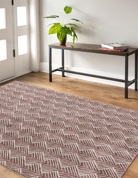 Geo Garden Lattice Collection Area Rug -  Casablanca