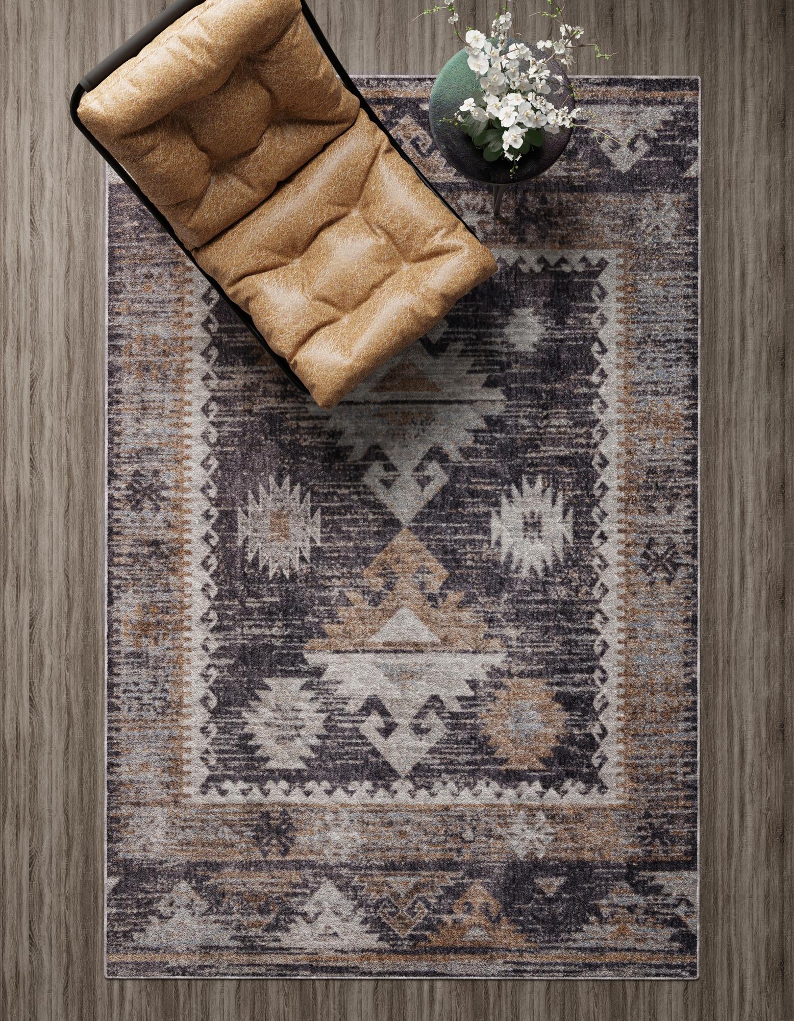 Desert Modern Eco Rug Series Collection Area Rug -  Mojave