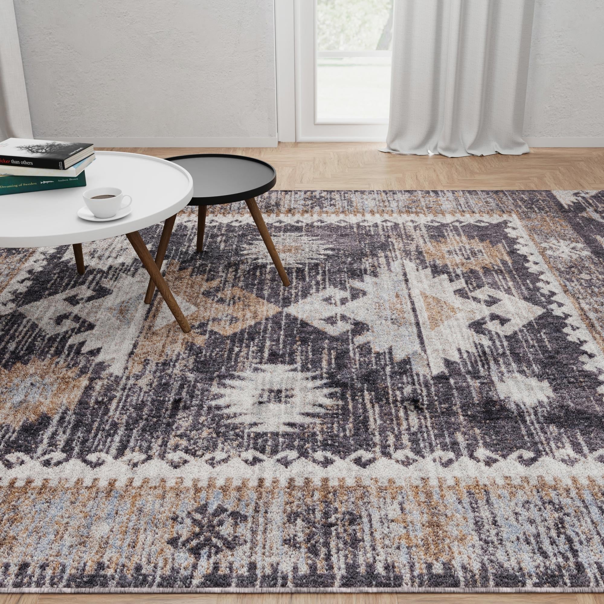 Desert Modern Eco Rug Series Collection Area Rug -  Mojave