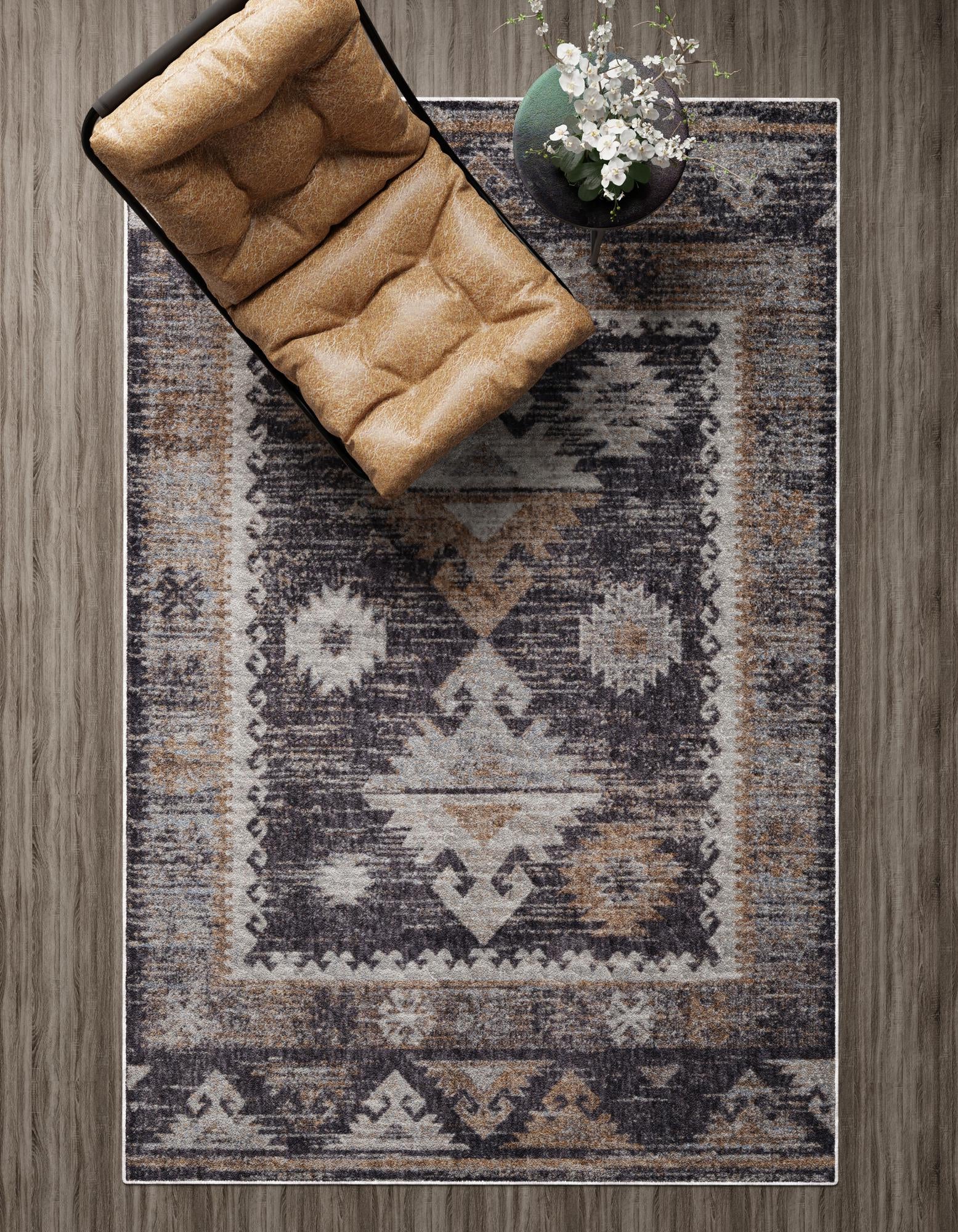 Desert Modern Eco Rug Series Collection Area Rug -  Mojave