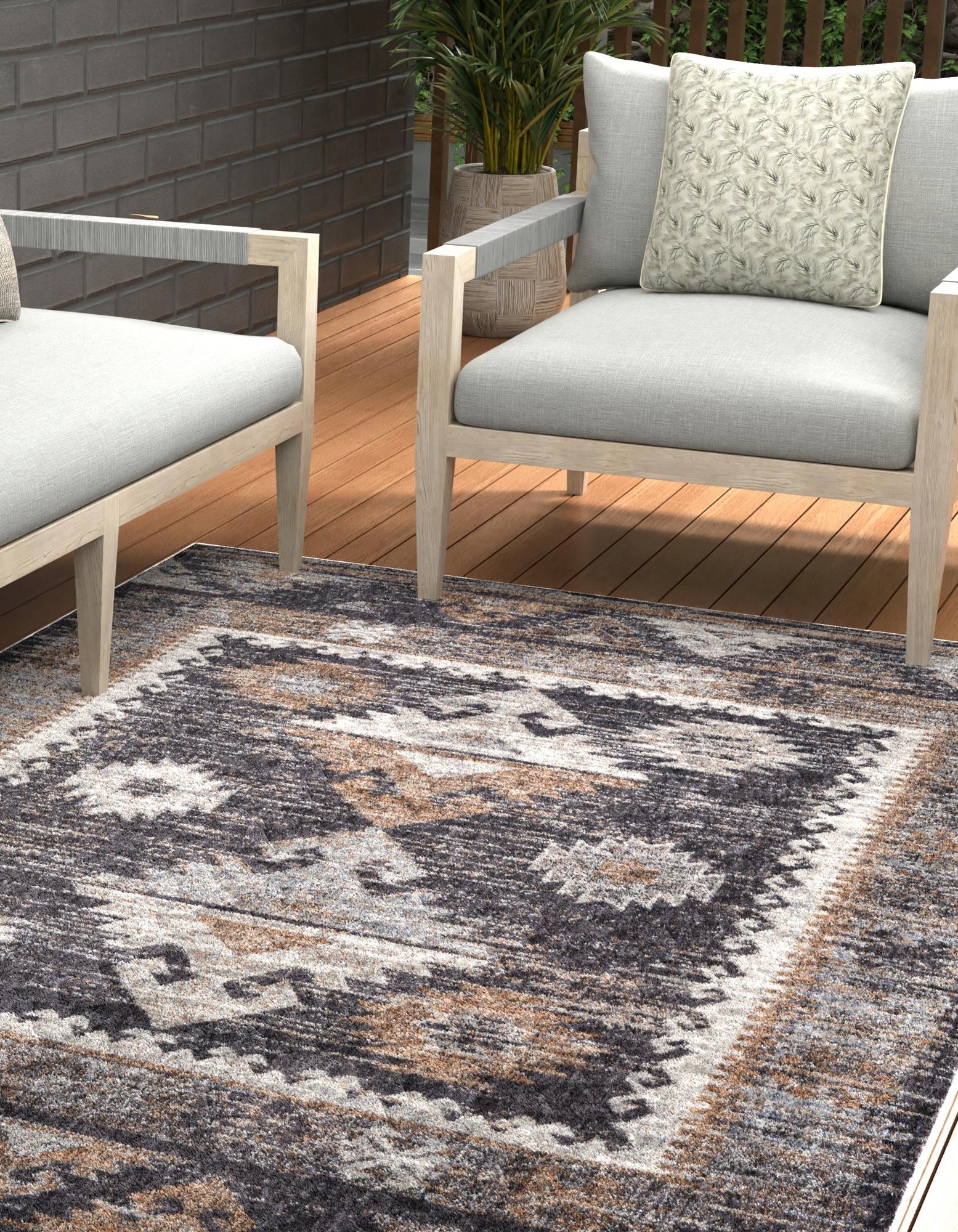 Desert Modern Eco Rug Series Collection Area Rug -  Mojave