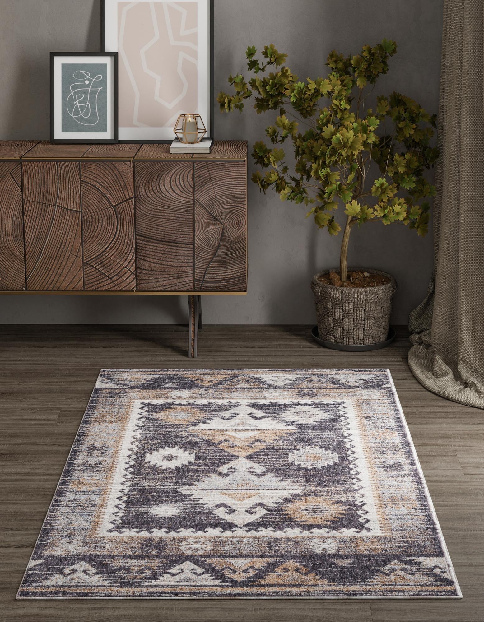 Desert Modern Eco Rug Series Collection Area Rug -  Mojave