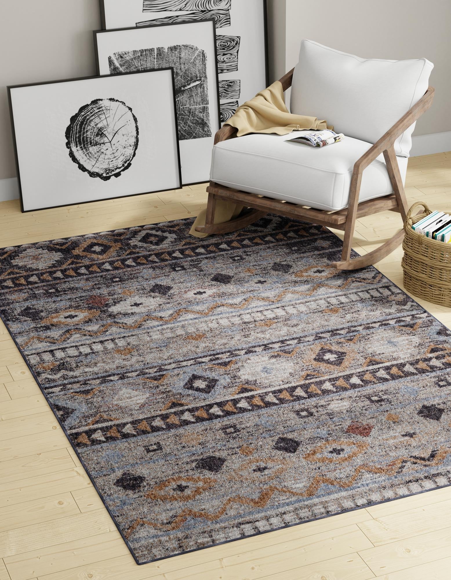 Desert Modern Eco Rug Series Collection Area Rug -  Sonora