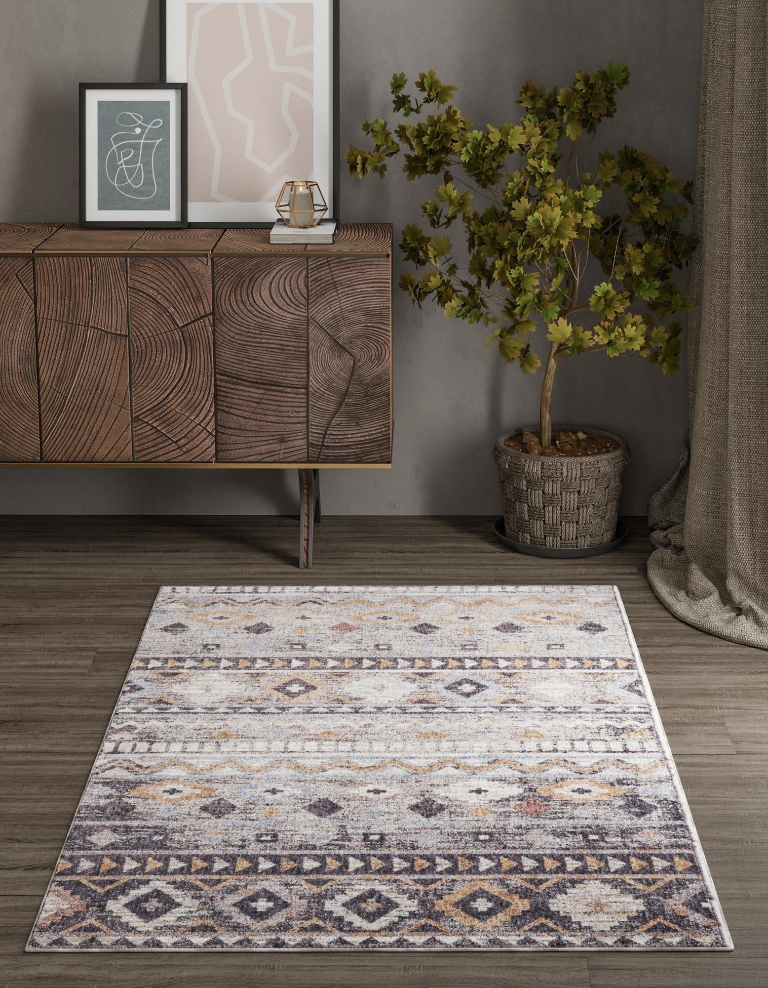 Desert Modern Eco Rug Series Collection Area Rug -  Sonora