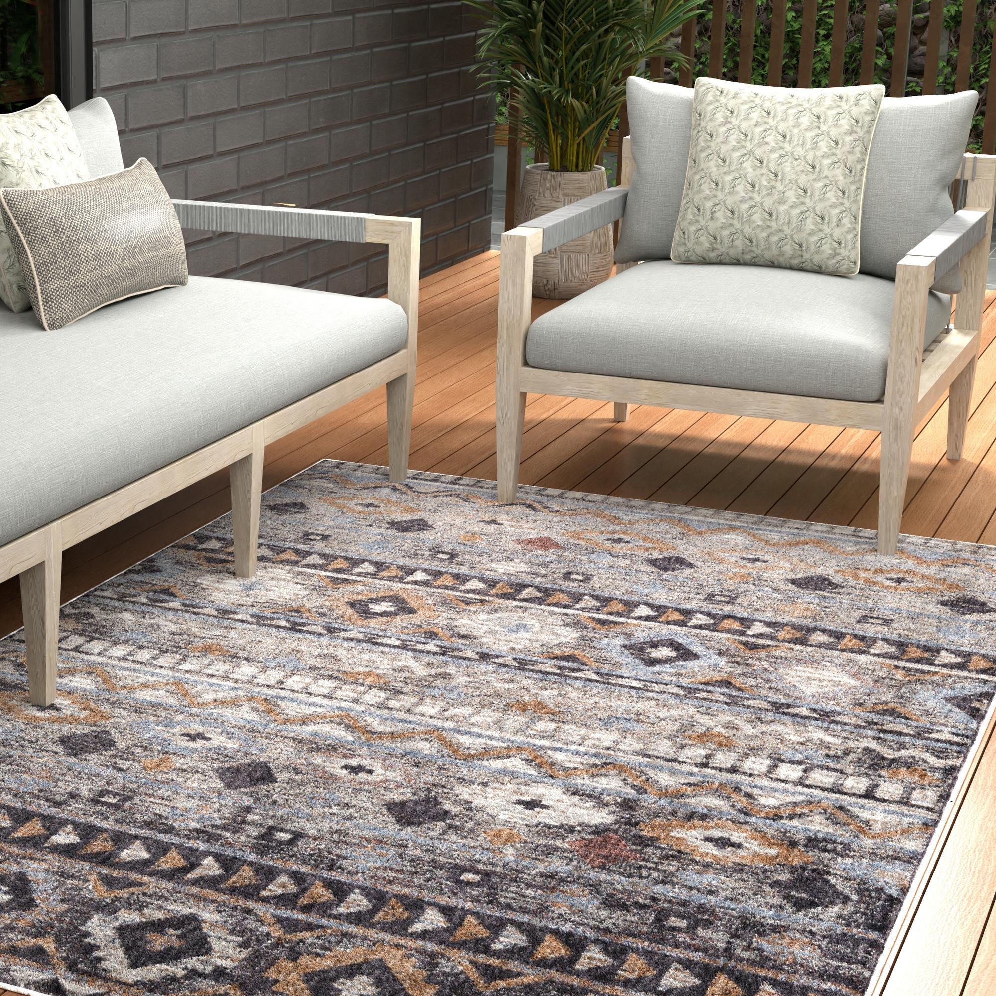 Desert Modern Eco Rug Series Collection Area Rug -  Sonora