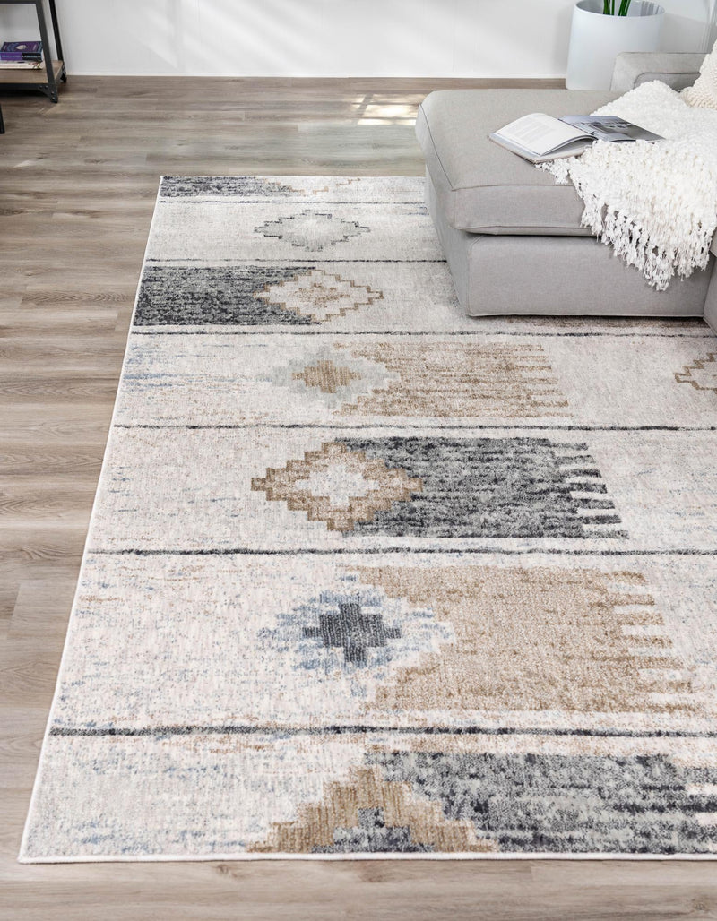 Desert Modern Eco Rug Series Collection Area Rug -  Taos Rectangle Ivory  lifestyle 5