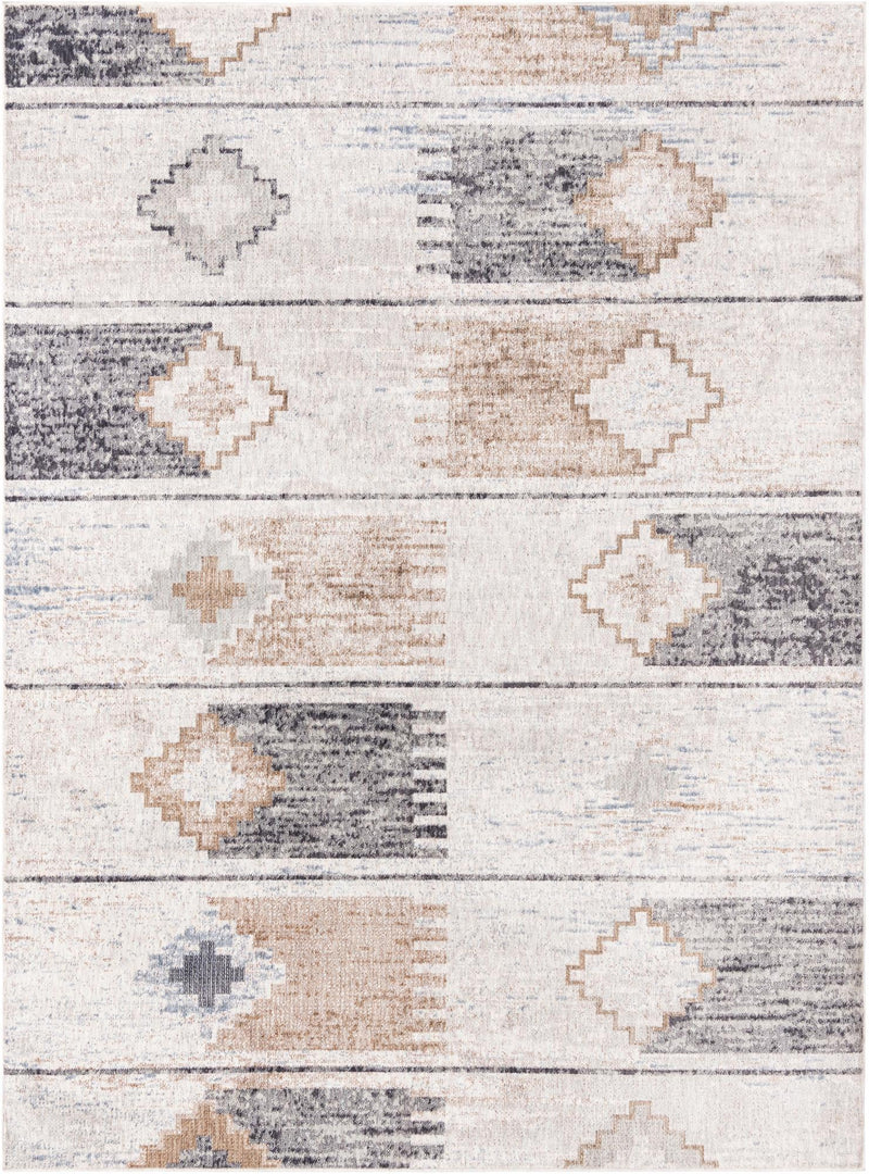 Desert Modern Eco Rug Series Collection Area Rug -  Taos Rectangle Ivory Main