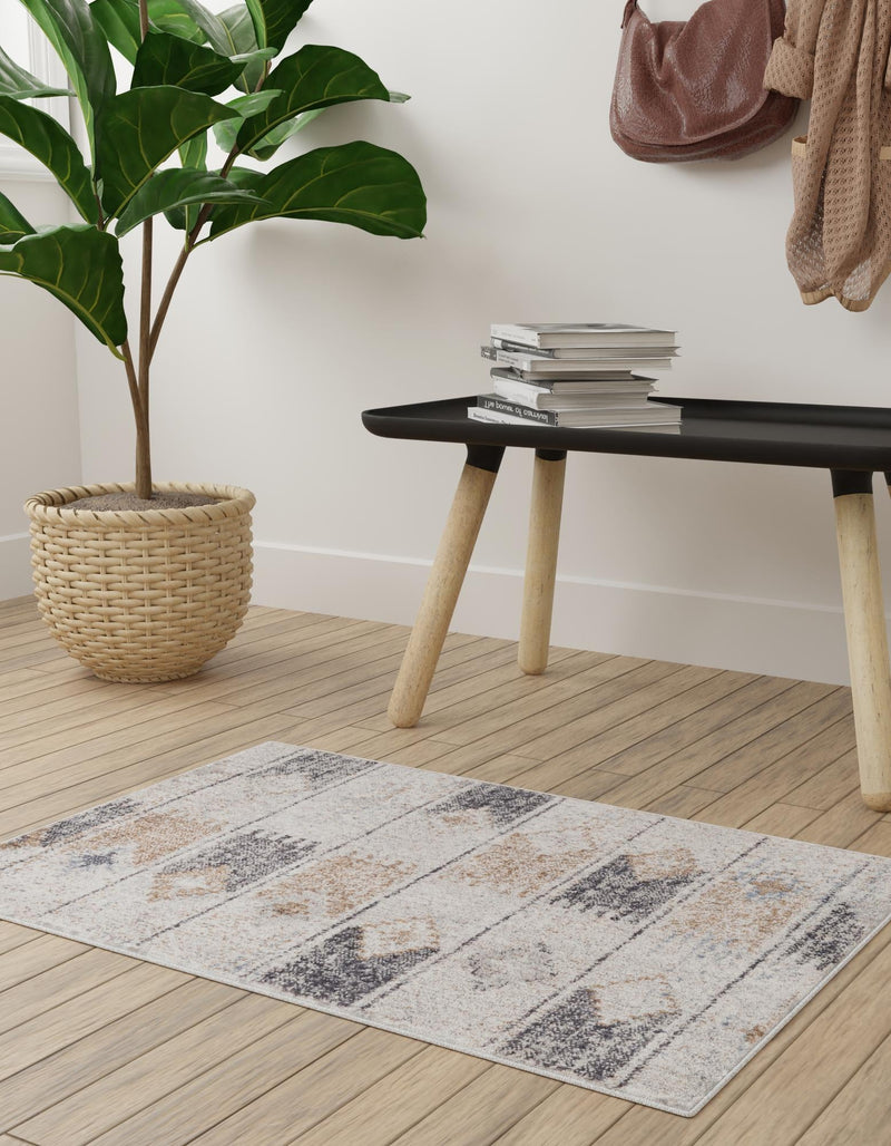 Desert Modern Eco Rug Series Collection Area Rug -  Taos Rectangle Ivory  lifestyle 4