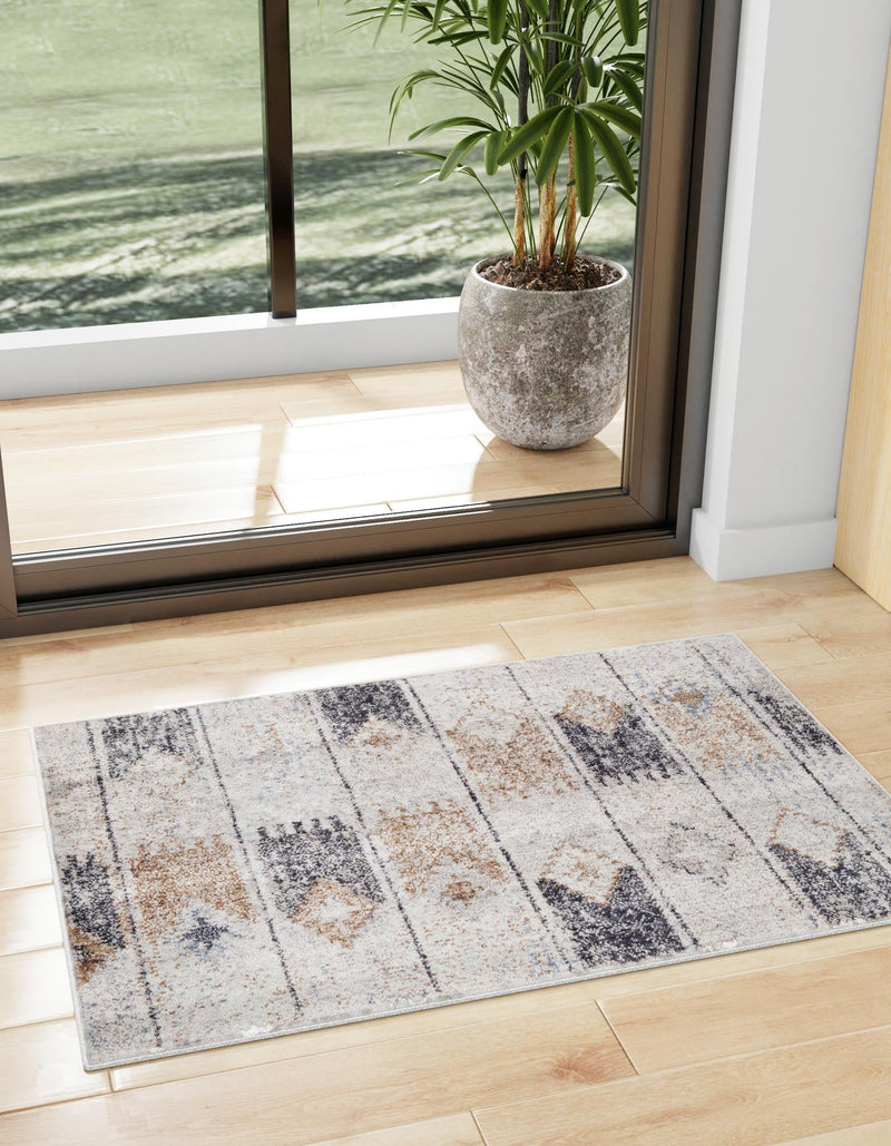 Desert Modern Eco Rug Series Collection Area Rug -  Taos Rectangle Ivory  lifestyle 18