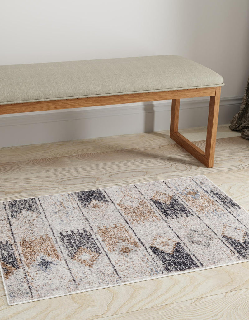 Desert Modern Eco Rug Series Collection Area Rug -  Taos Rectangle Ivory  lifestyle 19