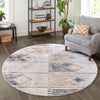 Desert Modern Eco Rug Series Collection Area Rug -  Taos Round Ivory  lifestyle 59