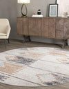 Desert Modern Eco Rug Series Collection Area Rug -  Taos Round Ivory  lifestyle 58