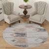 Desert Modern Eco Rug Series Collection Area Rug -  Taos Round Ivory  lifestyle 65