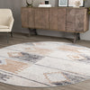 Desert Modern Eco Rug Series Collection Area Rug -  Taos Round Ivory  lifestyle 69