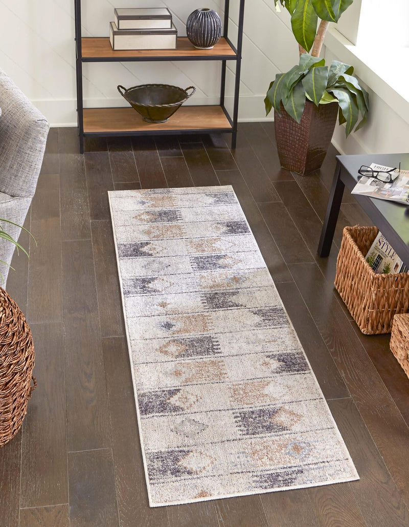 Desert Modern Eco Rug Series Collection Area Rug -  Taos Runner Ivory  lifestyle 29