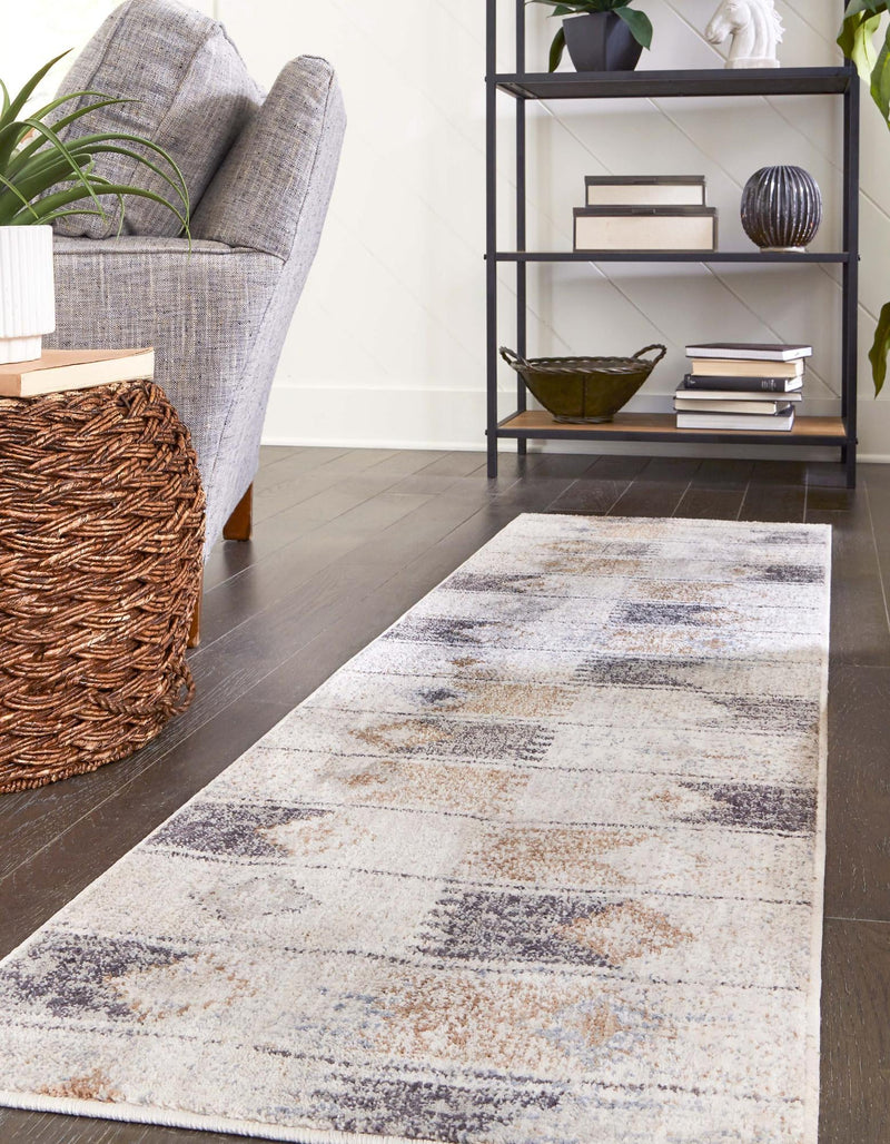 Desert Modern Eco Rug Series Collection Area Rug -  Taos Runner Ivory  lifestyle 31