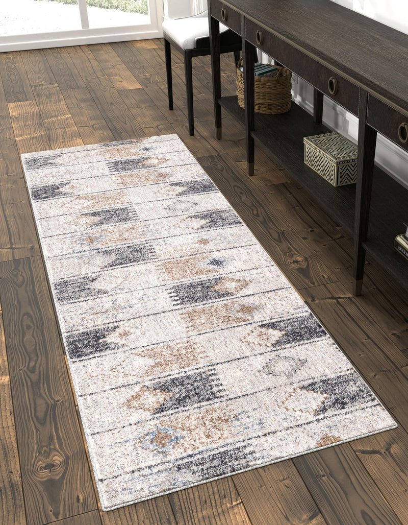 Desert Modern Eco Rug Series Collection Area Rug -  Taos Runner Ivory  lifestyle 53