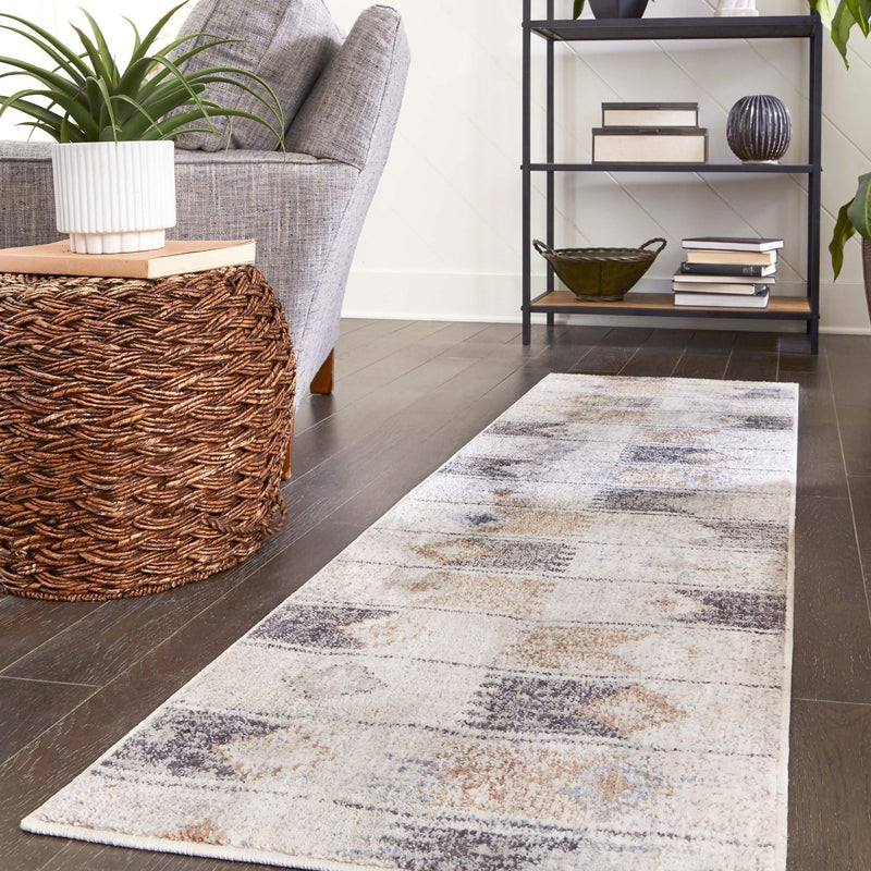 Desert Modern Eco Rug Series Collection Area Rug -  Taos Runner Ivory  lifestyle 62