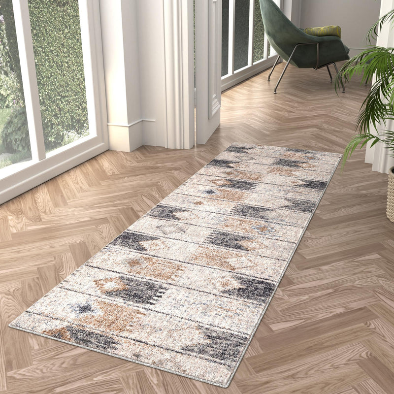 Desert Modern Eco Rug Series Collection Area Rug -  Taos Runner Ivory  lifestyle 64