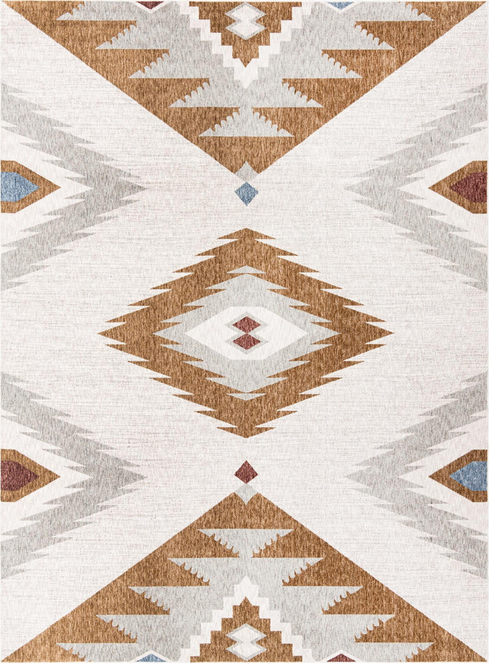 Desert Modern Eco Rug Series Collection Area Rug -  Zion Rectangle Ivory  lifestyle 2