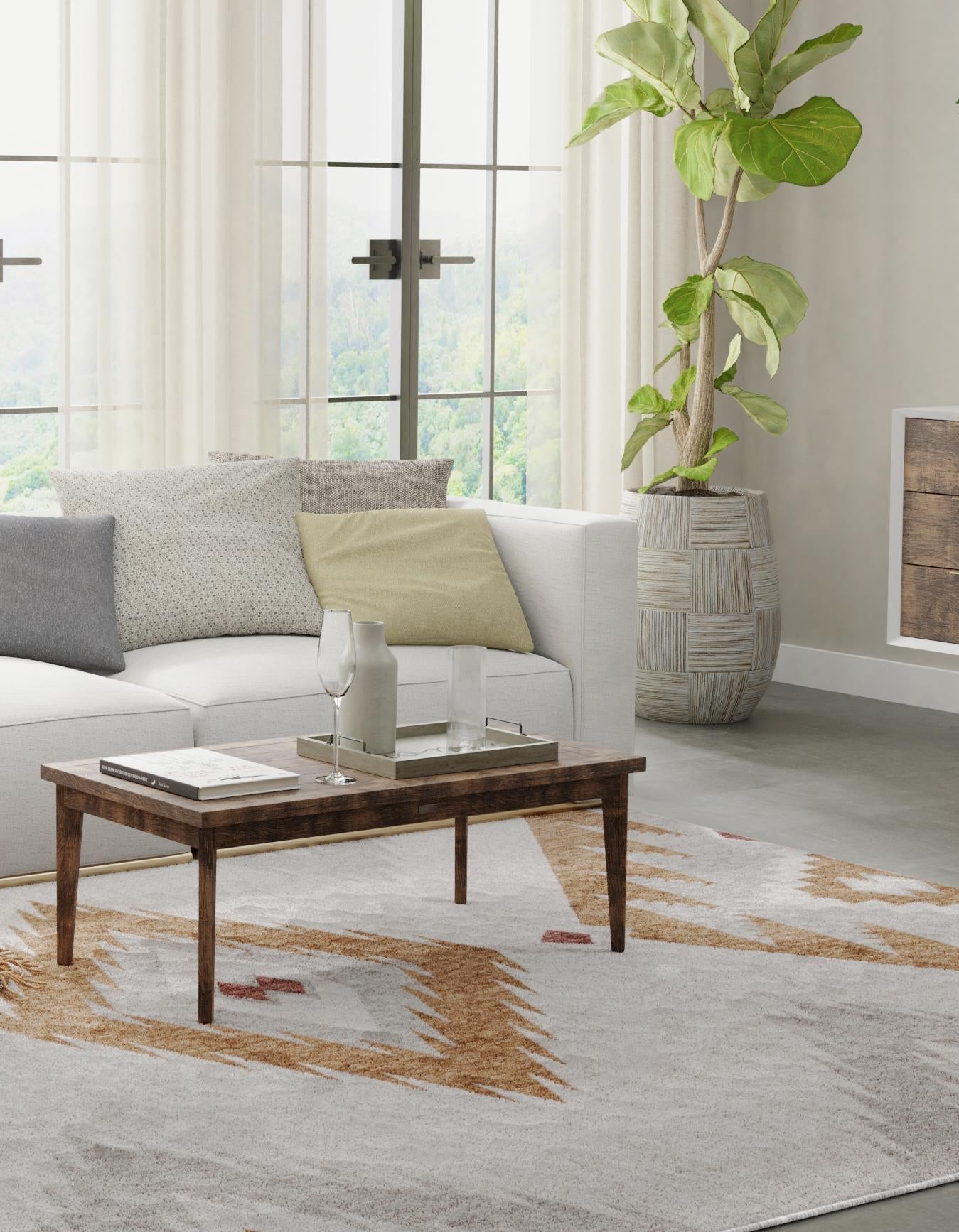 Desert Modern Eco Rug Series Collection Area Rug -  Zion