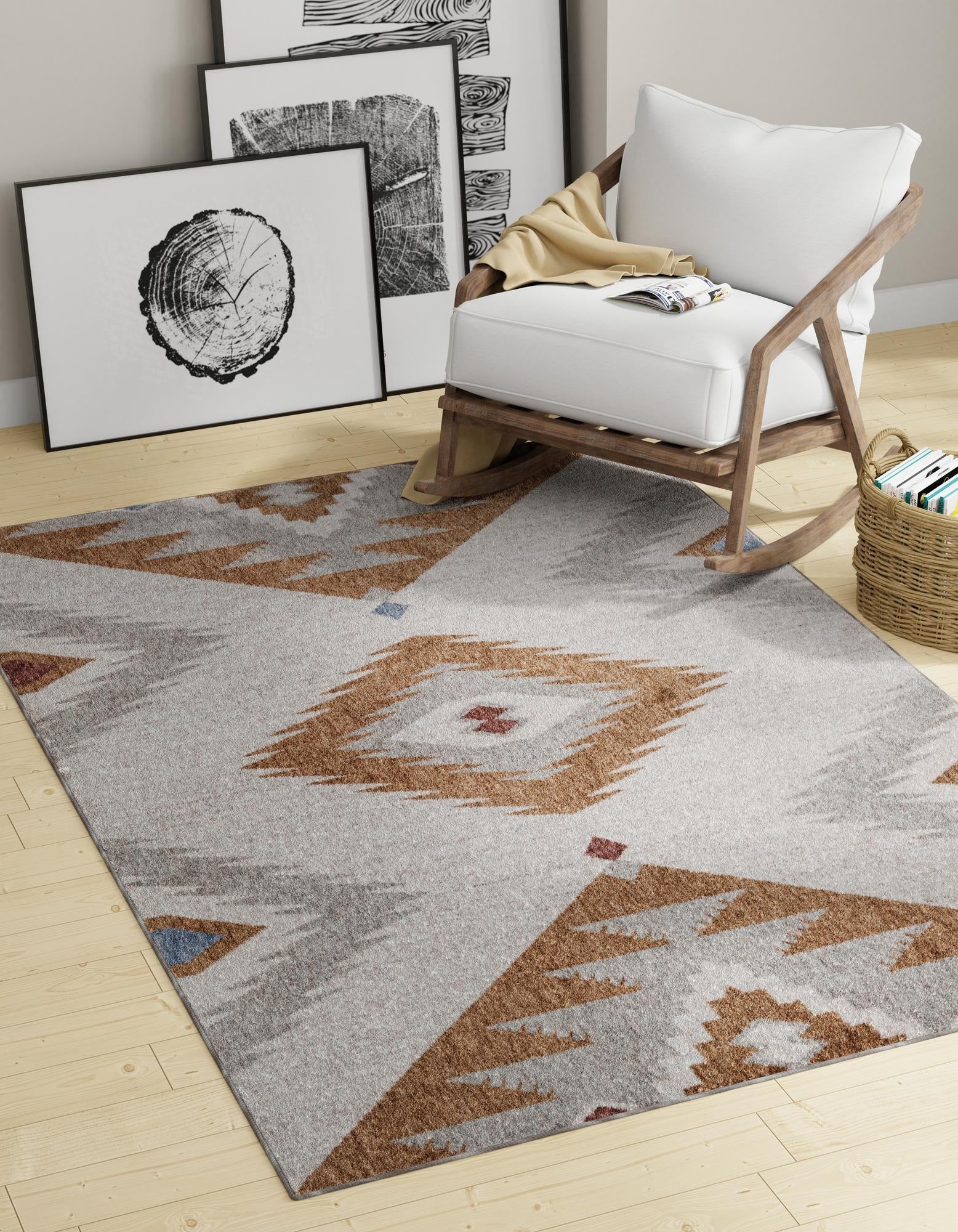 Desert Modern Eco Rug Series Collection Area Rug -  Zion