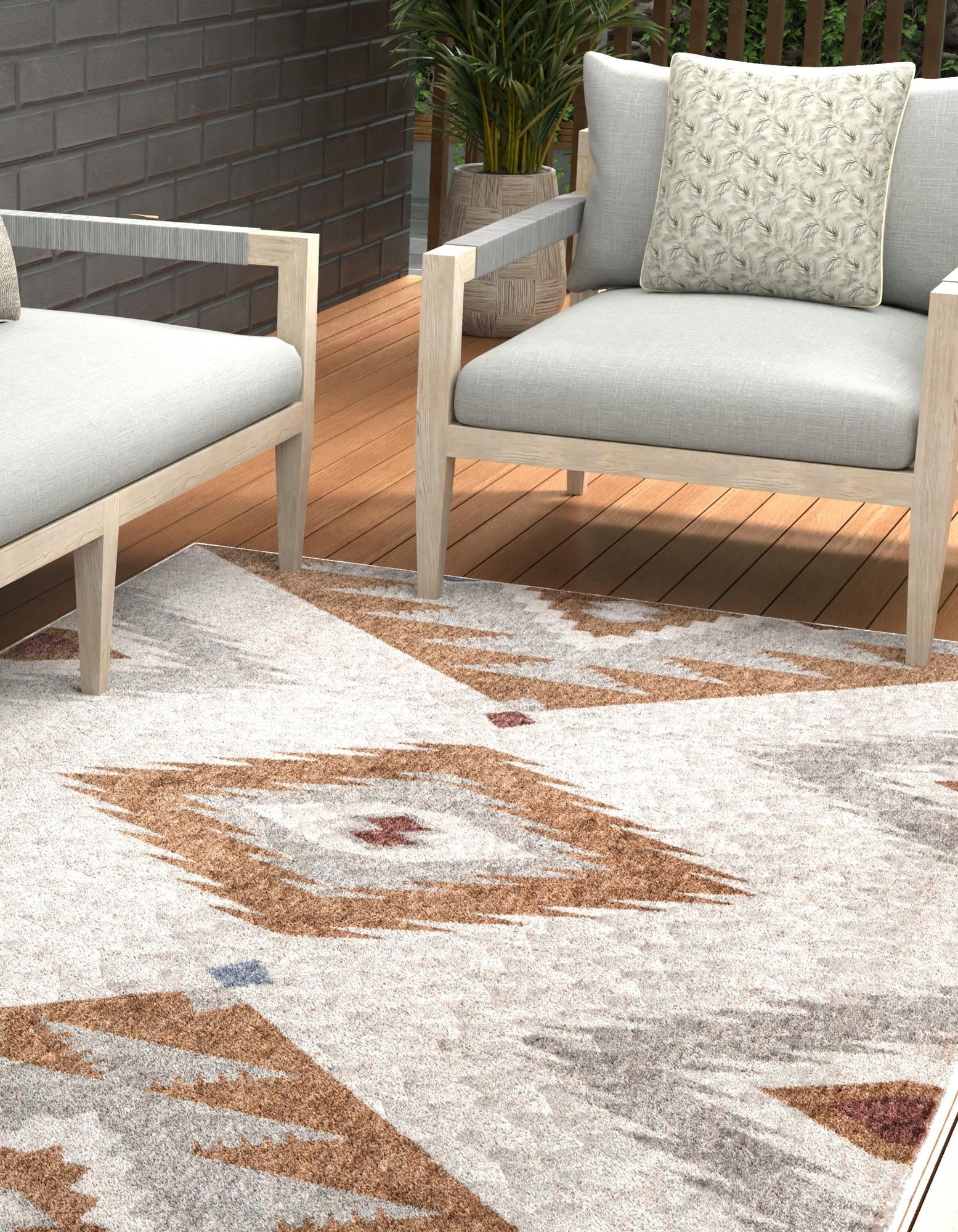 Desert Modern Eco Rug Series Collection Area Rug -  Zion