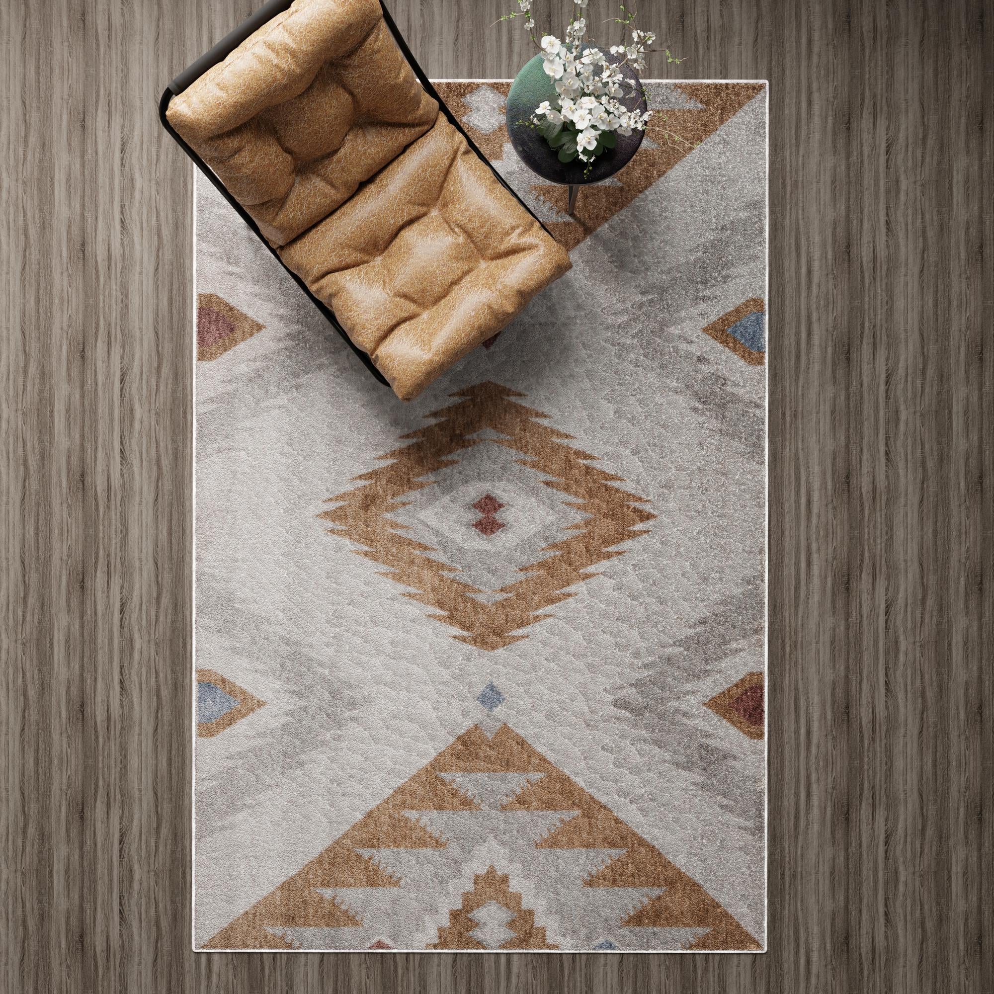 Desert Modern Eco Rug Series Collection Area Rug -  Zion