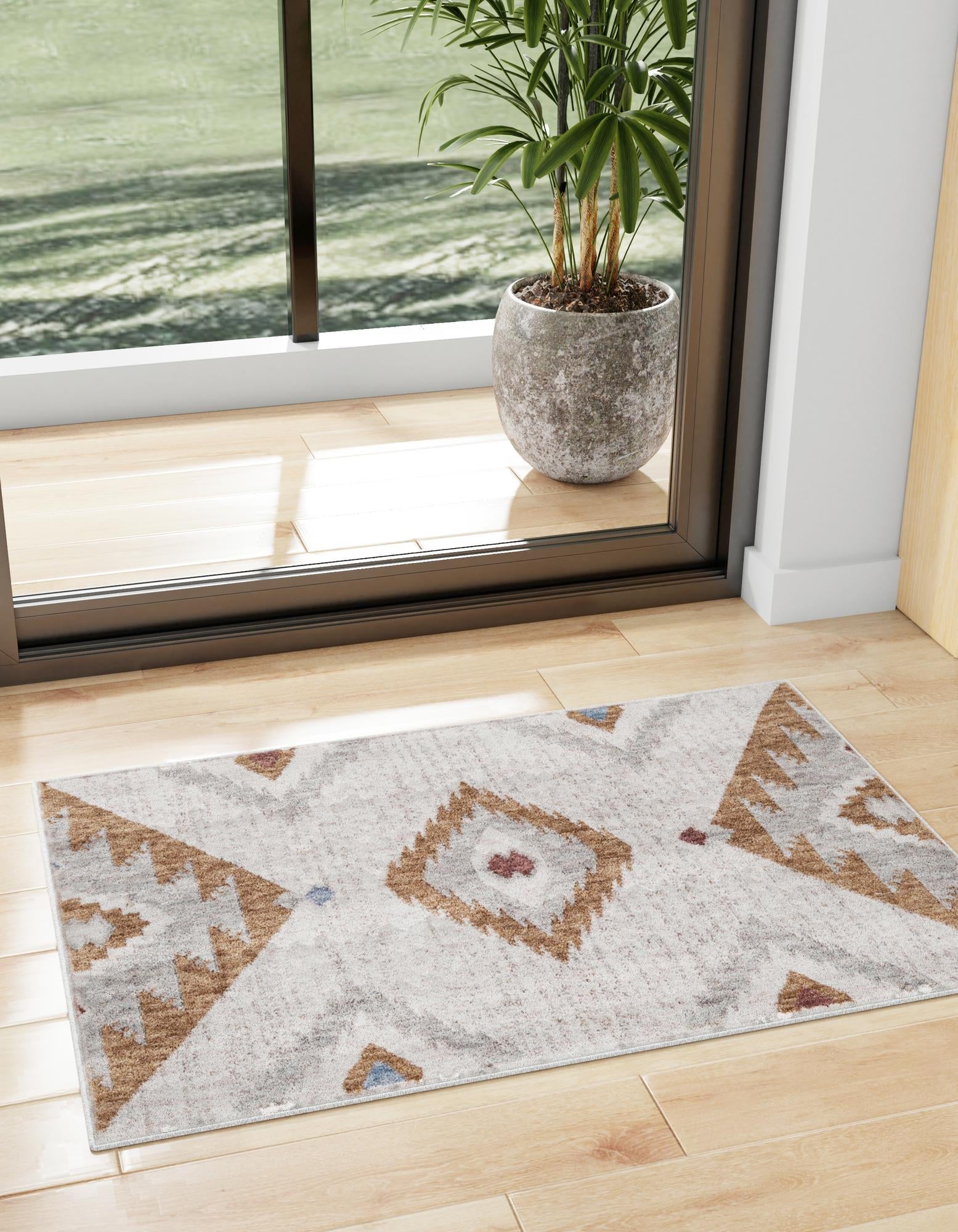 Desert Modern Eco Rug Series Collection Area Rug -  Zion