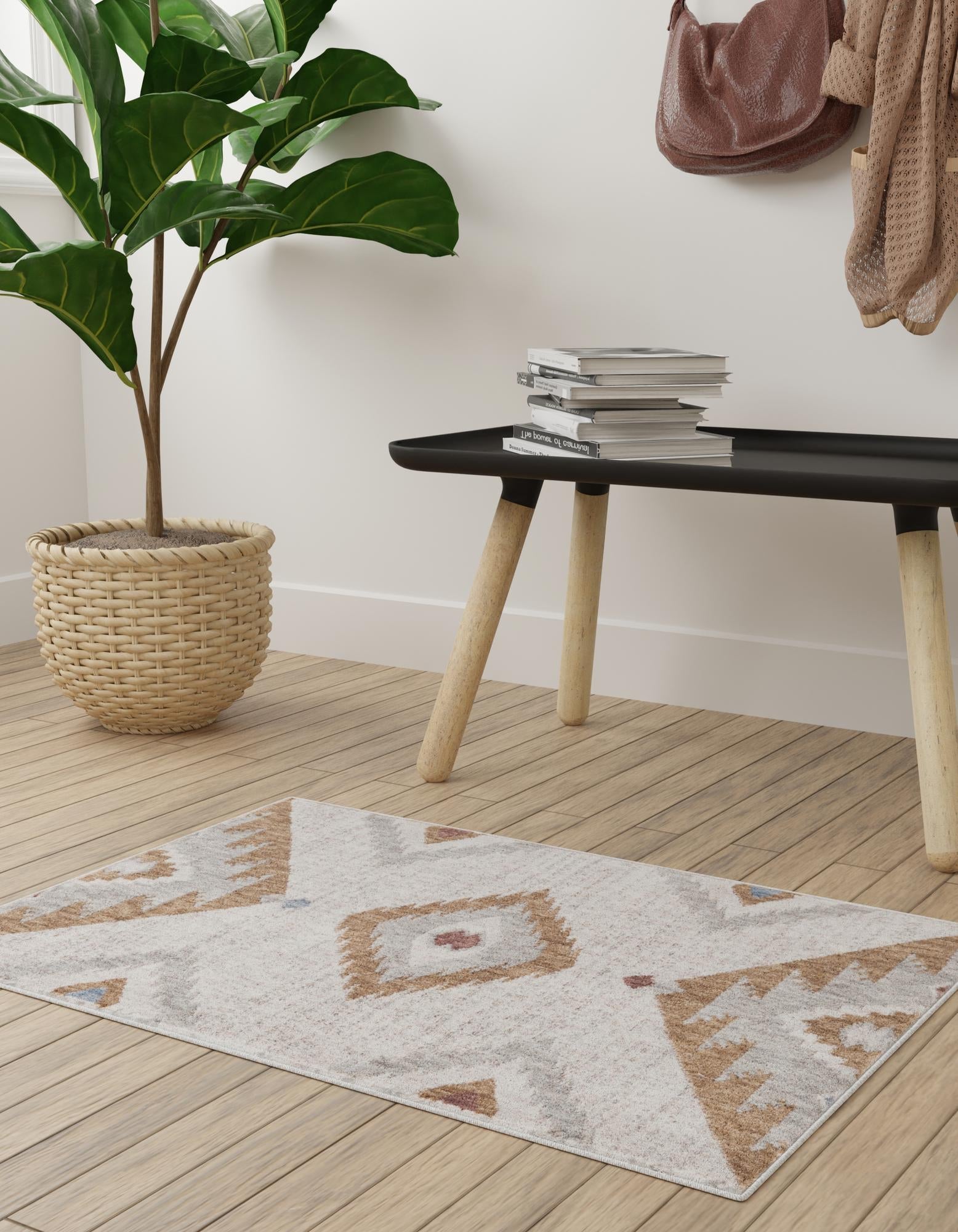 Desert Modern Eco Rug Series Collection Area Rug -  Zion