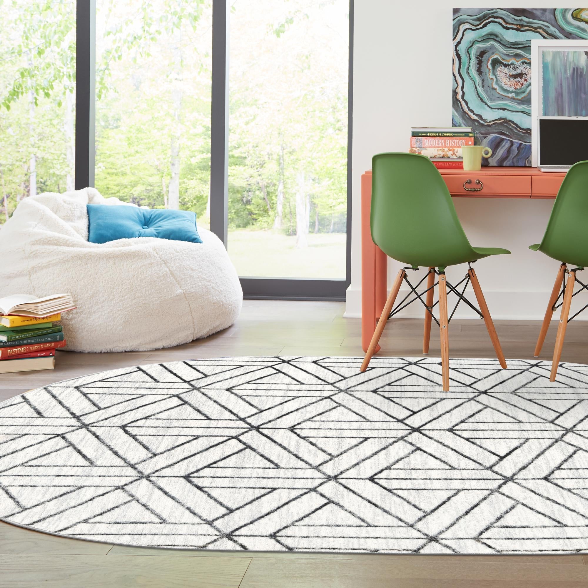 Garden Maze Retreat Collection Area Rug -  Topiarytrail