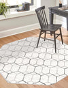 Garden Maze Retreat Collection Area Rug - Hedgegrove Octagon White  lifestyle 63