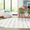 Garden Maze Retreat Collection Area Rug - Hedgegrove Oval White  lifestyle 176