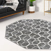 Garden Maze Retreat Collection Area Rug - Hedgegrove Octagon Grey  lifestyle 209