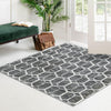 Garden Maze Retreat Collection Area Rug - Hedgegrove Square Grey  lifestyle 178