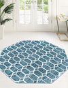 Garden Maze Retreat Collection Area Rug - Hedgegrove Octagon Blue  lifestyle 92